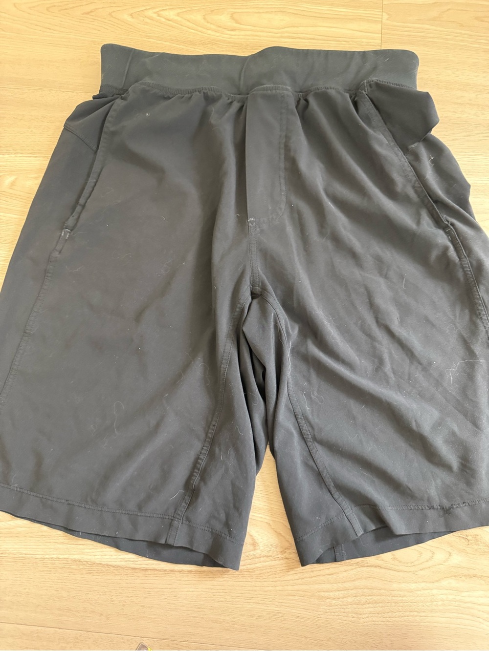 Lululemon Men's Black Performance Athletic Shorts with Pockets